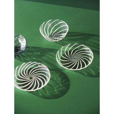 Set de 2 assiettes à mignardises Spin verre - Hay