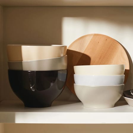 Bol Tonale céramique gris blanc Small / Ø 15 cm - Alessi
