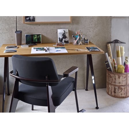 Bureau Compas Direction bois naturel / Jean Prouvé, 1953 - L 125 cm - Vitra