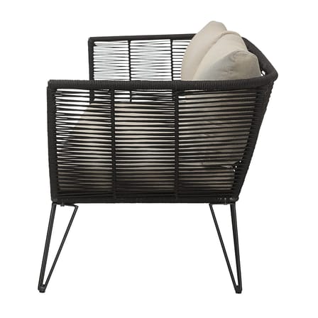 Canapé de jardin 3 places Mundo / L 175 cm - Fils PVC - Bloomingville