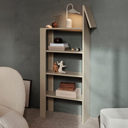 Giraffe Children’s bookshelf wood beige / W 69 x D 24 x H 140 cm - Ferm Living