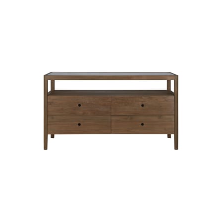 Commode Spindle bois marron / L 150 x P 56 x H 83 cm - Teck recyclé - Ethnicraft