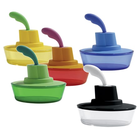 Beurrier Ship Shape plastique noir / Avec couteau intégré - Alessi