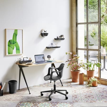 Etagère murale Corniche Small plastique noir / L 21 cm - Bouroullec, 2012 - Vitra