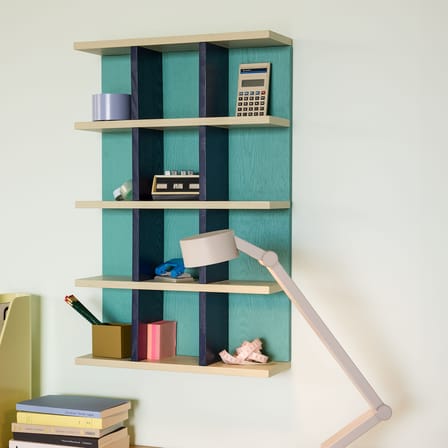 Etagère murale Galaxy bois bleu / L 45 x H 70 cm - HÜBSCH