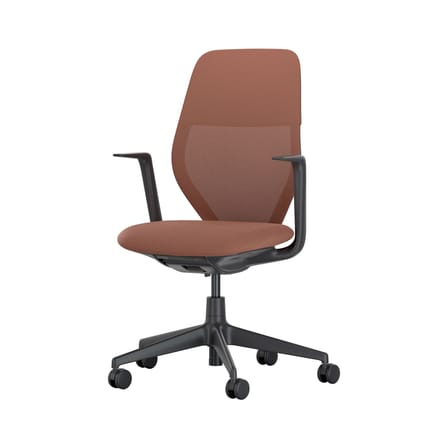 Fauteuil à roulettes ACX Mesh tissu orange / Dossier résille - Vitra