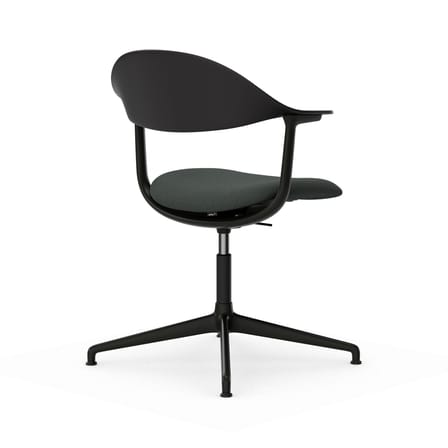 Fauteuil pivotant Mynt gris / Assise rembourrée - Vitra