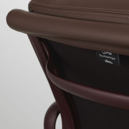 Fauteuil pivotant Soft Pad EA 208 cuir marron / Eames (1969) - Vitra