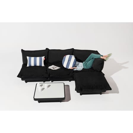 Chauffeuse Paletti tissu blanc gris beige - Fatboy