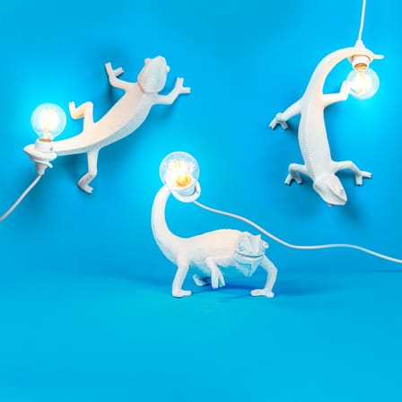 Lampe de table Chameleon Going Down / Applique - Résine / Câble USB - Seletti