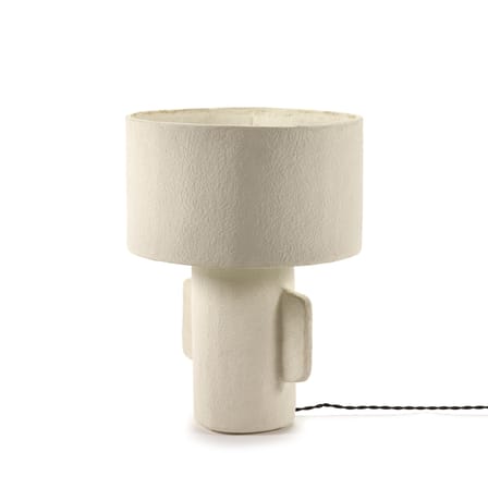 Lampe de table Earth papier blanc / Papier mâché recyclé - Ø 35 x H 47 cm - Serax
