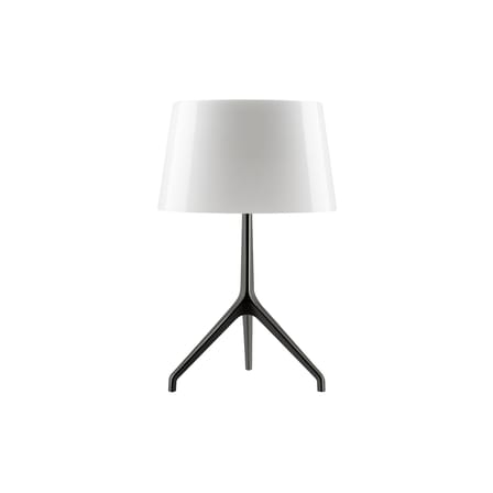 Lampe de table Lumière XXS métal verre blanc noir / H 40 cm - Rodolfo Dordoni, 1990 - Foscarini