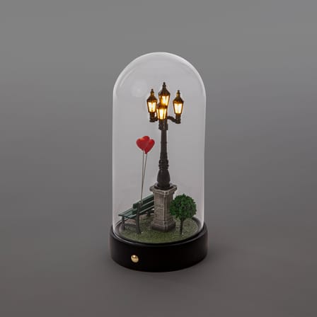 Lampe de table My Little Valentine LED verre transparent / Ø 11 x H 22 cm - Seletti