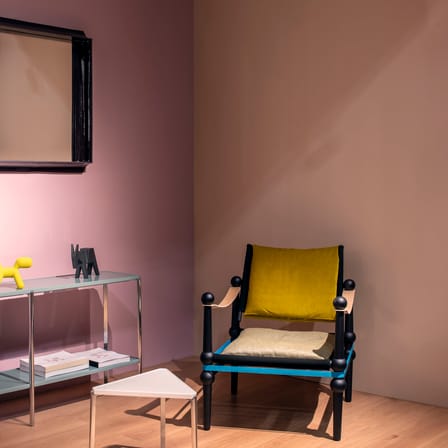 Miroir mural Coves céramique violet / Avec étagère - 60 x 60 cm - Magis