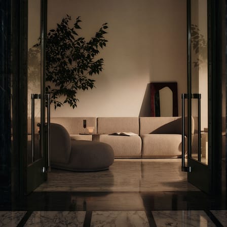 Rico Modular sofa  textile beige / Central Unit - UK Version - Ferm Living