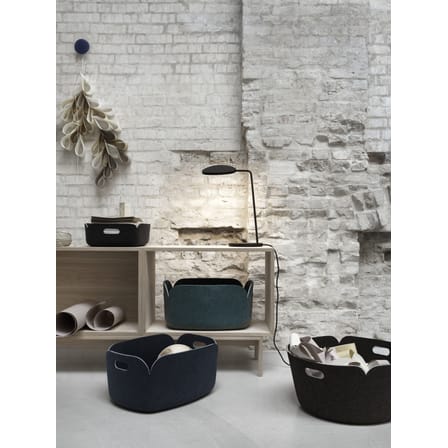 Panier Restore tissu noir / 35 x 48 cm - Feutre 100% recyclé - Muuto