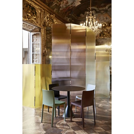 Palissade Cone Round table metal grey black / Ø 90 - R. & E. Bouroullec - Hay
