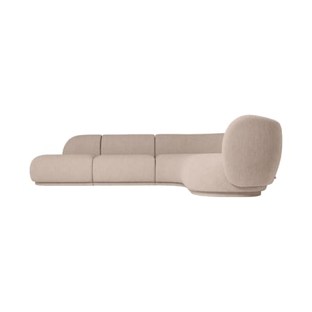 Sofa modulierbar Rico Large textil beige / Modul Breitwinkel 90° - Ferm Living