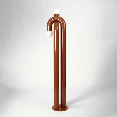 Stehleuchte Modulation metall braun / H 185 cm - Axel Chay