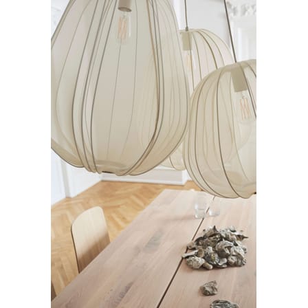 Suspension Balloon Small tissu gris / Résille translucide - Ø 47 x H 40 cm - Bolia