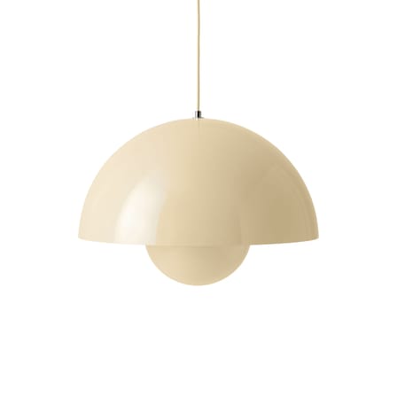 Suspension Flowerpot Big VP2 métal beige / Ø 50 cm - By Verner Panton, 1968 - &tradition