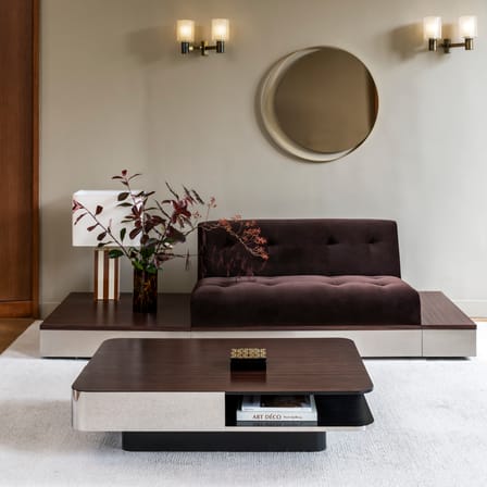 Table basse Lounge bois marron / Palissandre - 120 x 80 cm - RED Edition