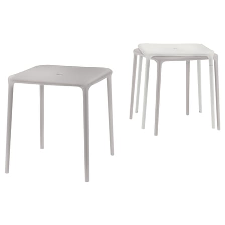 Table carrée Air-Table beige / 65 x 65 cm - Jasper Morrison, 2001 - Magis