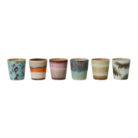 Set de 6 tasses à café 70s ceramics / 23 cl - HK LIVING