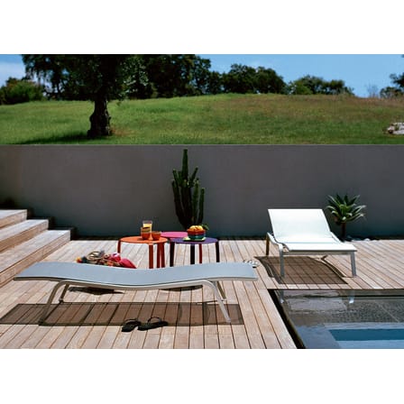 Transat inclinable empilable Alizé métal beige / larg. 80 cm - 5 positions - Fermob