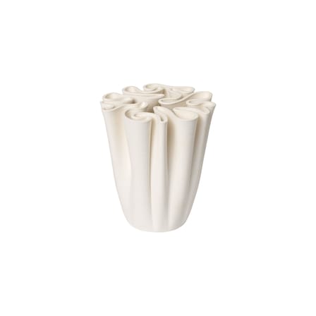 Vase Dedali Medium keramik weiß / Ø 15 x H 18 cm - Ferm Living