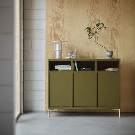 Accessoire / Base sur pieds L 131 x P 35 x H 17 cm - Pour modules Stacked Medium ou Large - Muuto