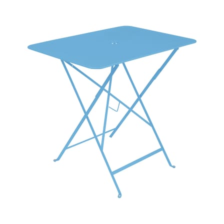 Table pliante Bistro métal bleu / 77 x 57 cm - 4 personnes / Trou parasol - Fermob