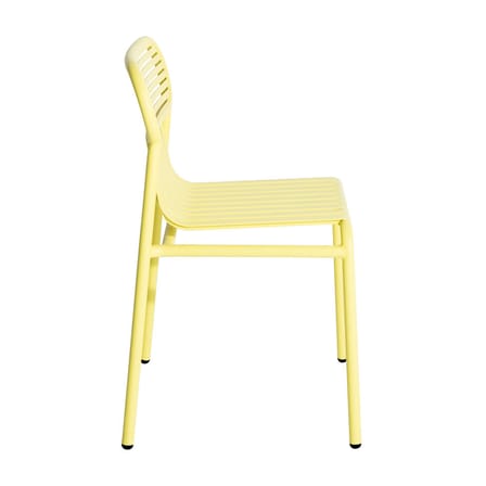 Chaise empilable Week-end métal jaune / Aluminium - Petite Friture