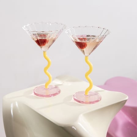 Set de 2 coupes à champagne Curve / 15 cl - & klevering