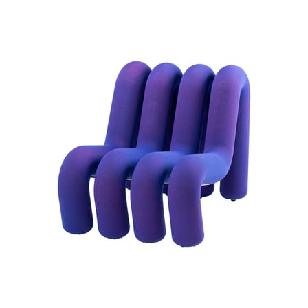 Fauteuil rembourré Extra Bold Sofa tissu violet / Canapé modulable - L 72 cm (4 tubes) - Moustache