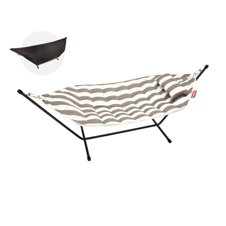 Hängematte mit Gestell Headdemock Deluxe textil braun / Olefin Stoff - Mit Kissen & Hülle - Fatboy