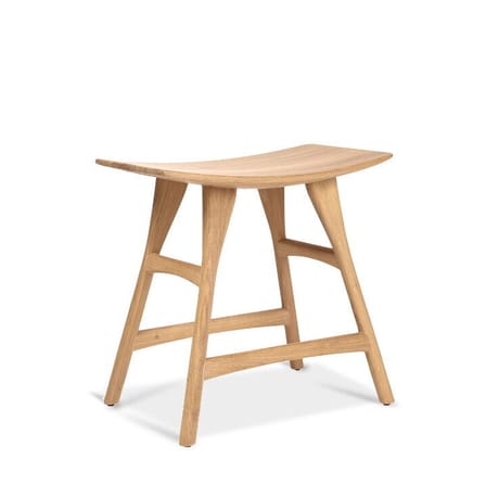 Hocker Osso holz natur / Eiche massiv - H 48 x L 50 cm - Ethnicraft