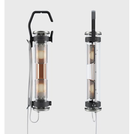 Lampe d'extérieur Balke métal verre noir / L 65 cm - SAMMODE STUDIO