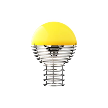 Lampe sans fil rechargeable Wire Portable LED métal jaune / Ø 18 x H 25 cm - Verner Panton, 1972 - Verpan