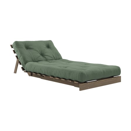 Fauteuil convertible Roots / Dormeuse & lit d'appoint - 3 positions / Structure marron - KARUP DESIGN