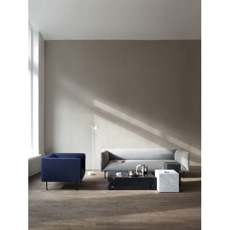 Table d'appoint Plinth Cubic / Marbre - 40 x 40 x H 40 cm - Menu