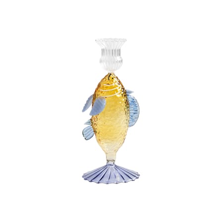 Portacandela Fish vetro giallo - & klevering