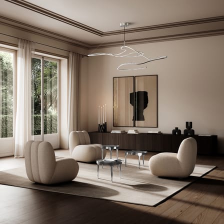 Suspension Ghost Big LED / 155 x 82 x H 50 cm - 101 COPENHAGEN
