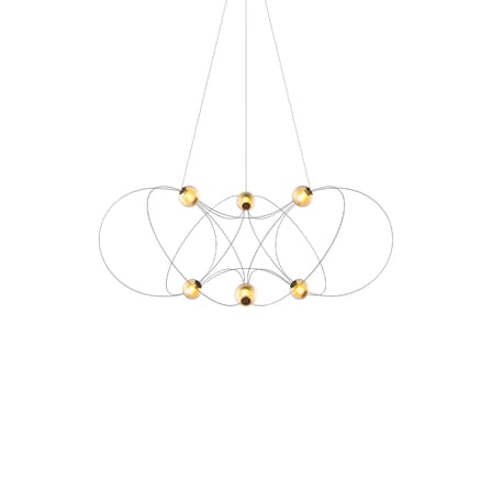 Suspension Munari 6 / LED - Ø 120 x H 45 cm / Version pré-assemblée - DCW éditions