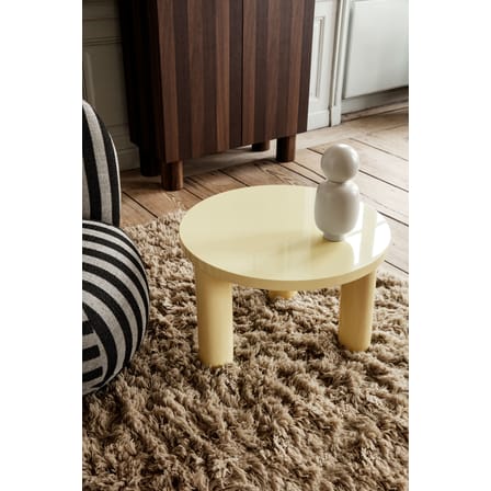 Table basse Post bois jaune / Ø 65 x H 41.4 cm - MDF laqué - Ferm Living