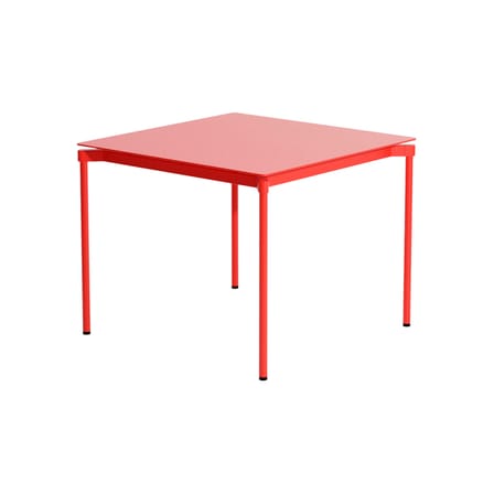 Table carrée Fromme métal rouge / Aluminium - 70 x 70 cm - Petite Friture