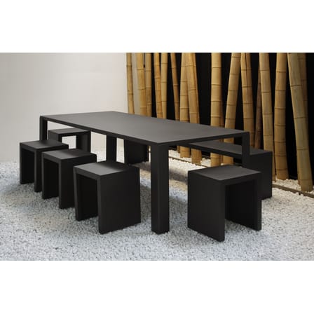 Table rectangulaire Big Irony métal noir / Maurizio Peregalli, 2000 - 238 x 100 cm - Zeus