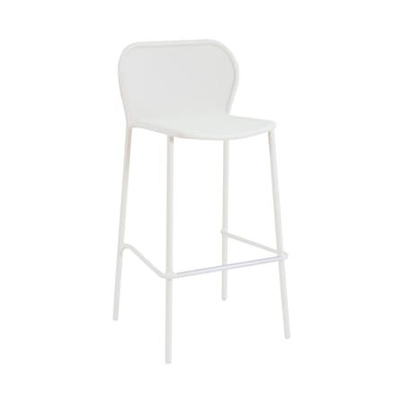 Chaise de bar Darwin métal blanc / H 75 cm - Emu