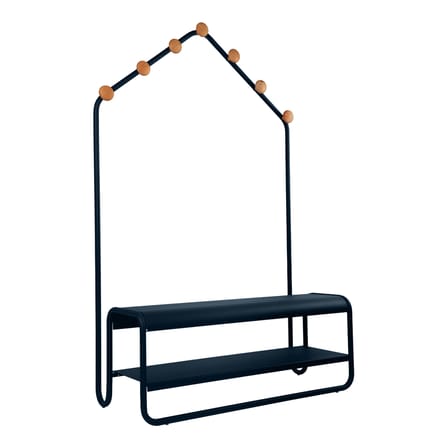Vestiaire Funambule métal bleu / L 113 x P 47,5 x H 180 cm - Banc & portemanteau - Fermob