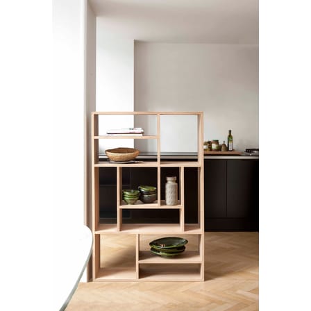 Bibliothèque M Small bois naturel / Chêne massif - L 90 x H 139 cm - Ethnicraft